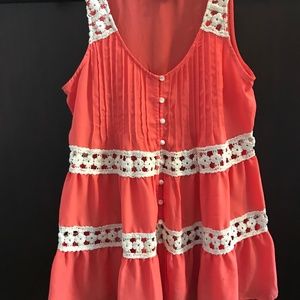 Vanessa Virginia Anthropologie Sleeveless Crochet